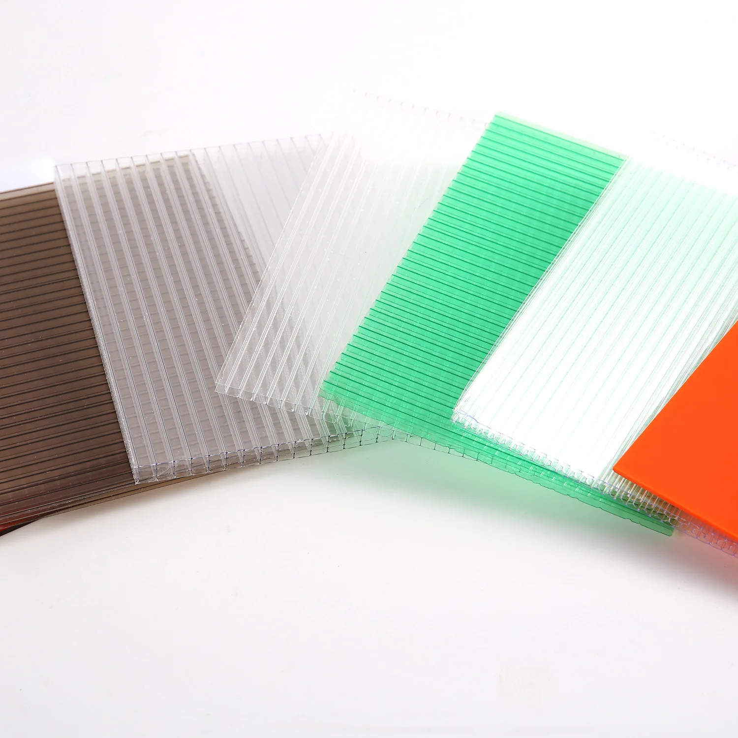 6mm Twinwall Polycarbonate Hollow Sheet Double Wall Panels Winter Green Garden Houses PC Material Outdoor Roof Use EU Compliant