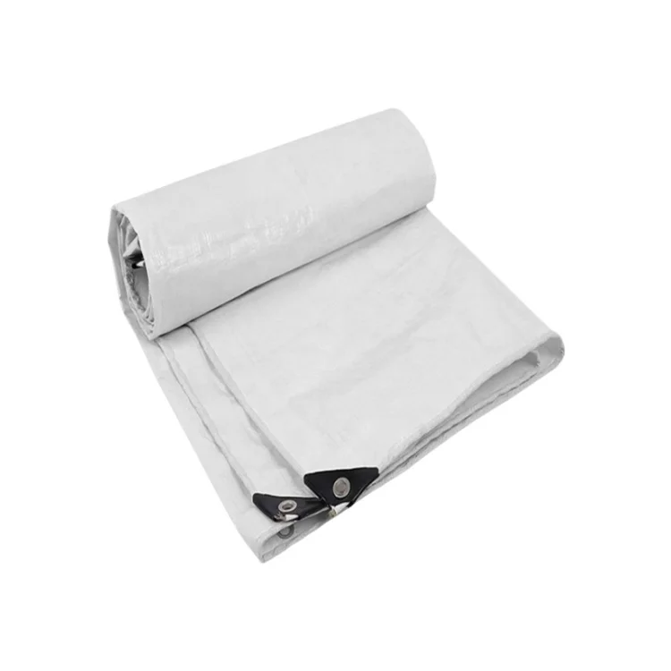 Bule/Orange Tarpaulin Waterproof Pe Tarpaulin In Roll Sheet With Label And Eyelet 110gsm 145 gsm