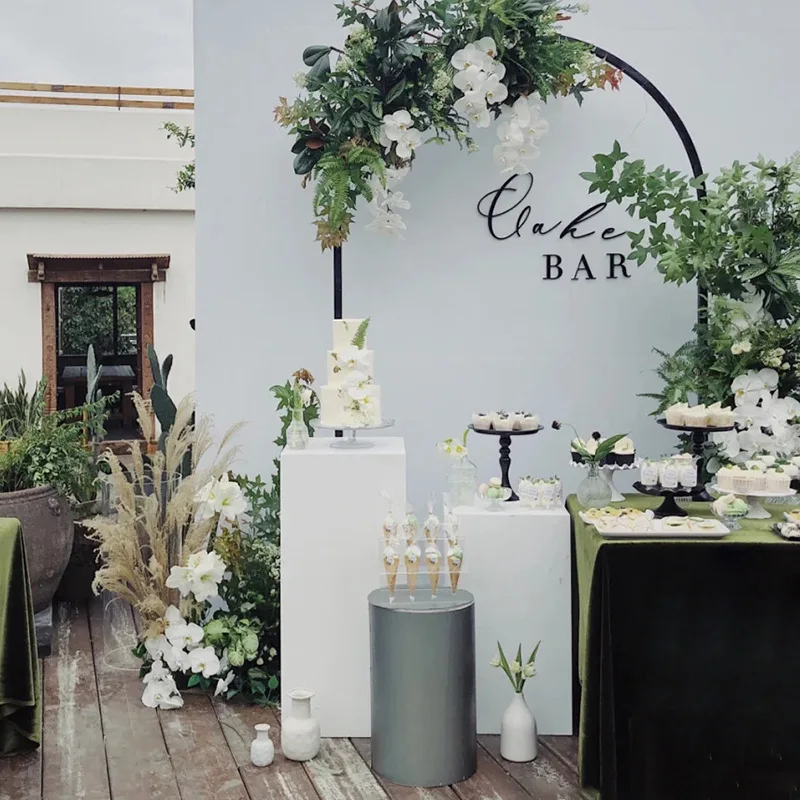 rectangle gold centerpiece stand flower decoration cake table wedding centerpiece center pieces wedding table stand for party we