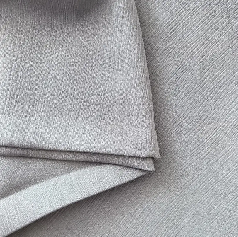 Дубайский мусульманский мягкий гофрированный полиэстер шифон черный Nida креп ткань для турецкого