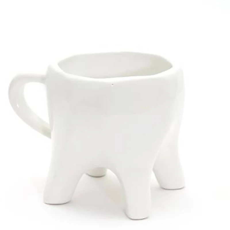 custom ceramic white coffee mug tooth shaped pottery crazy mugs
