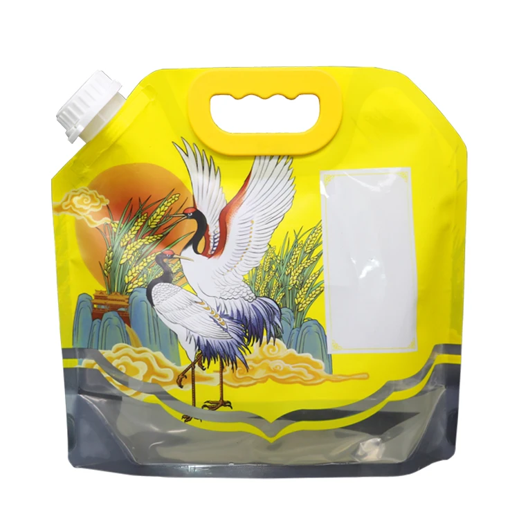 Custom Large Spout Pouches Stand Up Fluids Flexible Bag