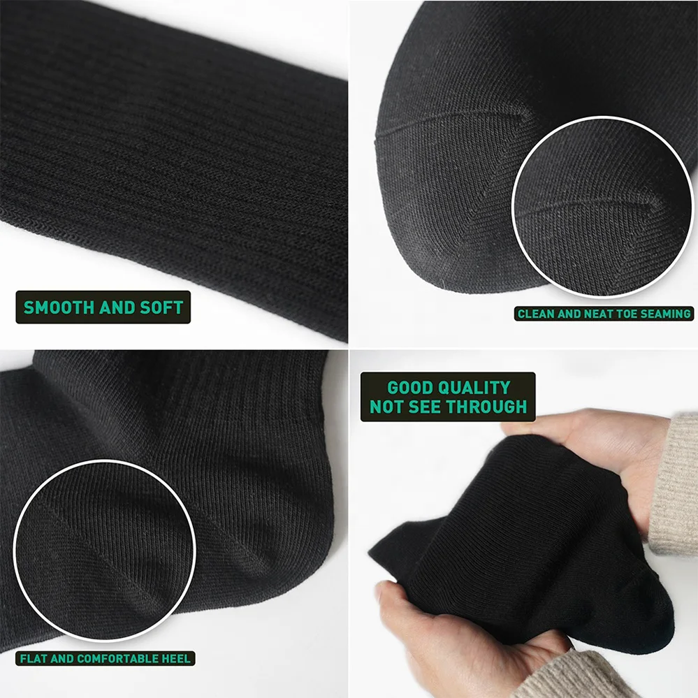 2022 Uron пользовательский бренд хлопковые черные носки пользовательские круглые мужские с пользовательским логотипом