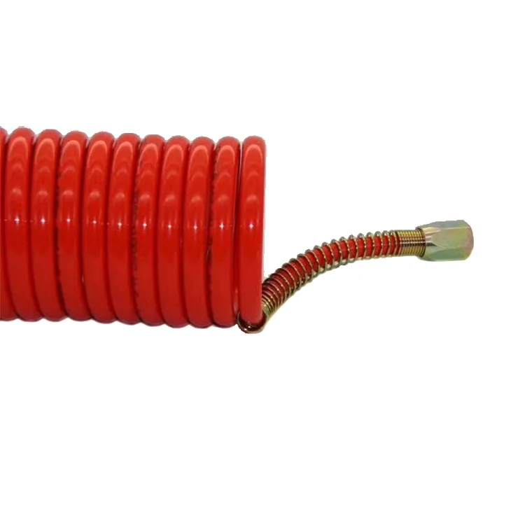 12x9 15m pneumatic spring pa air hose pneumatic tube air brake hose high pressure pe flexible spiral trailer air brake coil hose