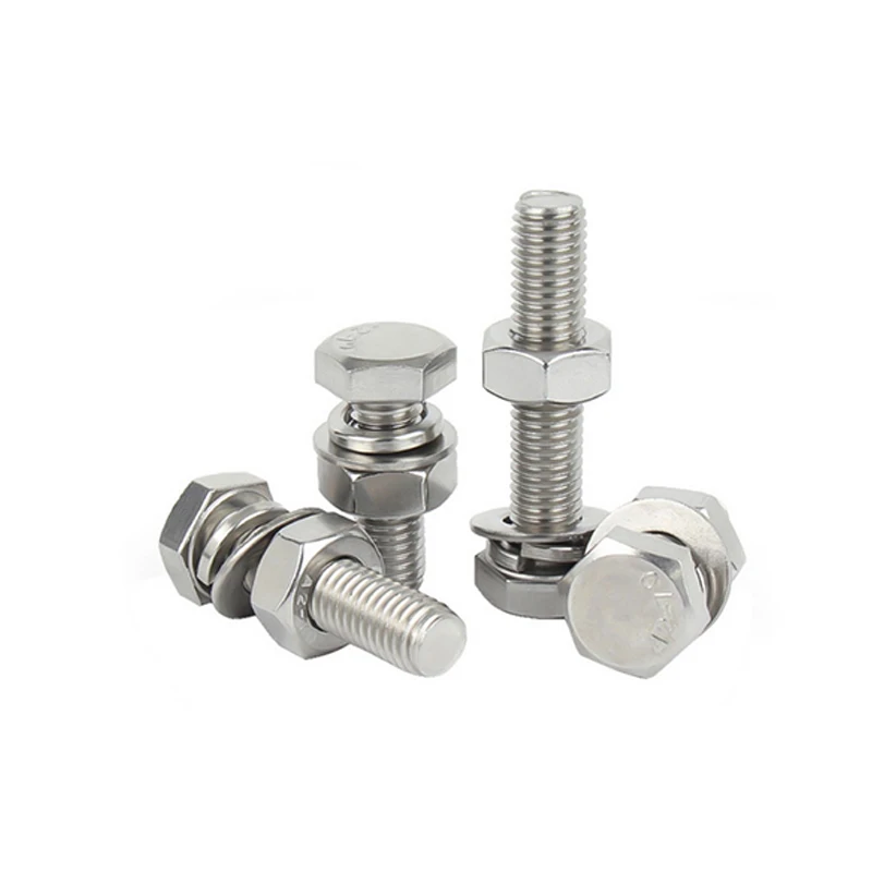 OEM A2 A4 Stainless steel SUS304 SS316 hex head bolt sems screw