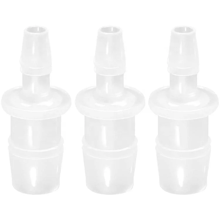 Plastic Rubber Tube Barbed Hose PP Connector 2 Way Equal Water Tank Coupling Plastic Straight  Tap Connector  Straight fitting