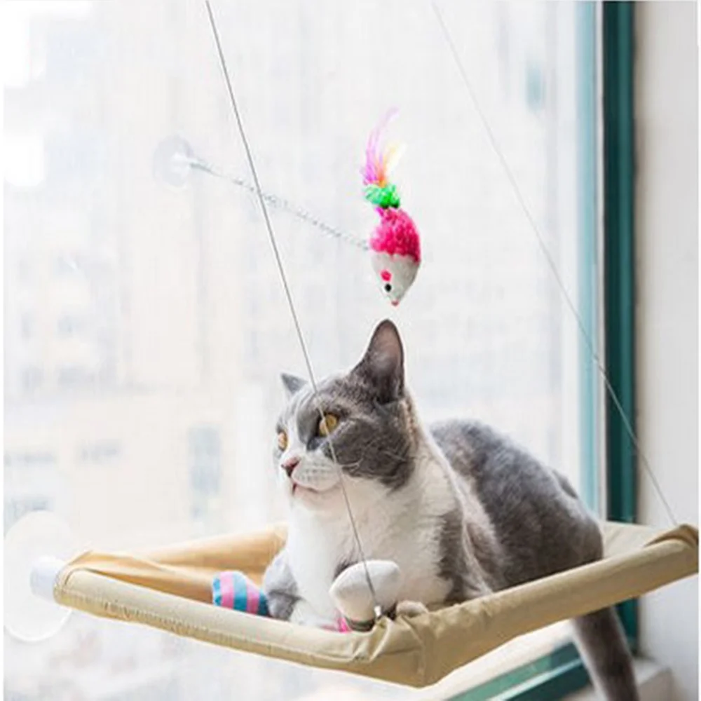 Cute Pet Hanging Beds Bearing 20kg Cat Seat Window Mount Pet Cat Hammock Comfortable Cat Pet Bed Shelf Seat Beds