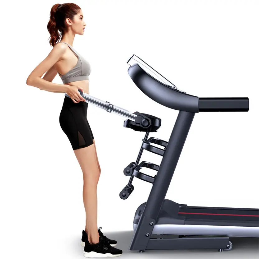 TUDEEN Gym Fitness Center Indoor Home Black Steel Mechanical Wireless LCD Screen Unisex Treadmill Customized Logo Available Home