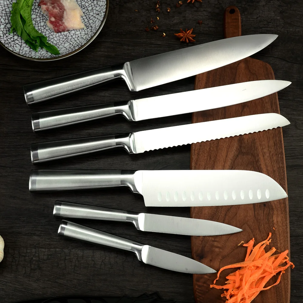 3CR13 Stainless Steel 7 Inch Japanese Chef Sharp Blade Cooking Knives Durable Santoku Kitchen Knife