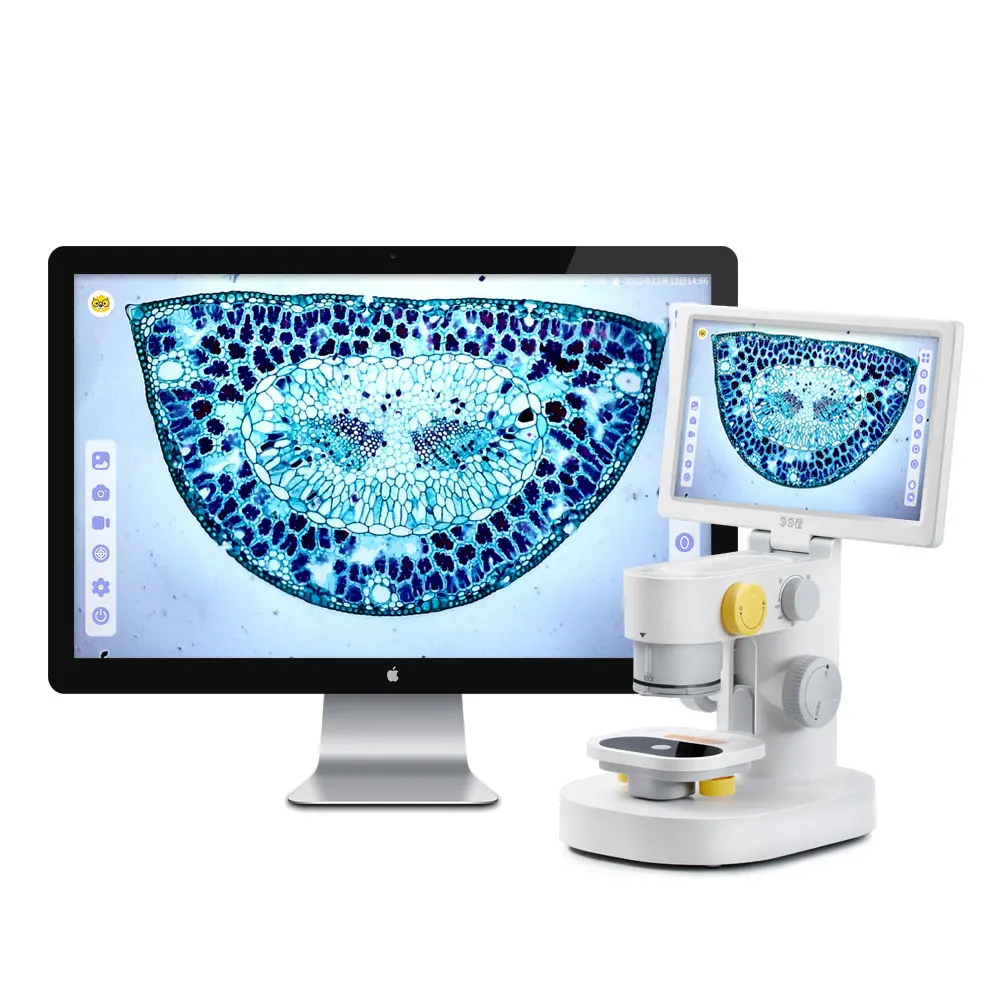 9 inch LCD Screen Touch USB Digital Camera Biological Microscope 1000X 1200X for Laboratory Industrial Soldering Repairing