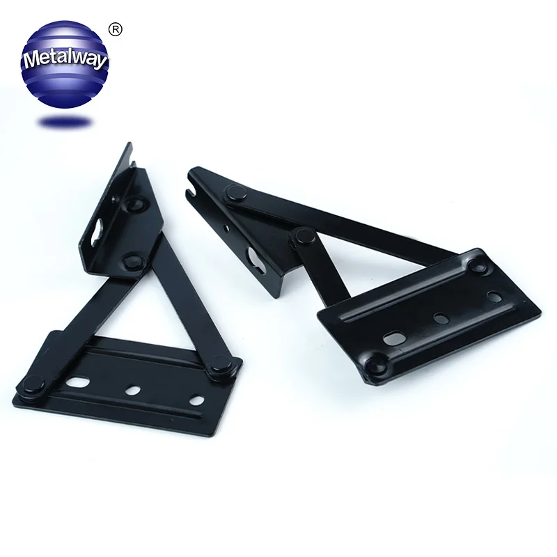 Furniture Hardware Adjustable Spring Folding Hinge Metal Black Mechanism Hinge for Sofa Bed Sofa Bed Mechanism