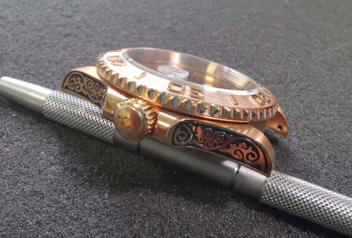 Модные части часов 40 мм сапфировое стекло CuSn8 Бронзовый чехол для погружных часов подходит для NH35A автоматический механизм