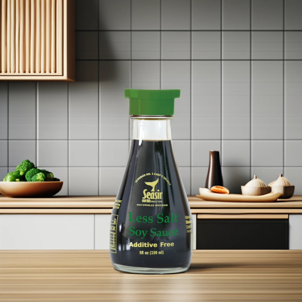 Factory Price OEM Naturally Brewed 150ml Table Glass Bottle NON-GMO Japanese Less Salt Soy Sauce