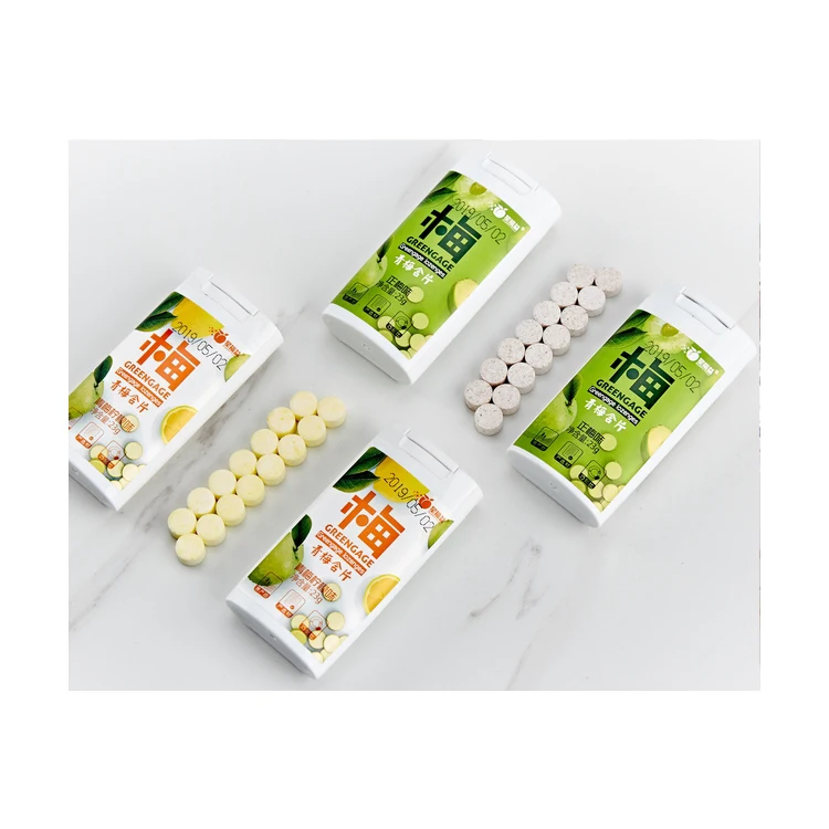 
New Product Hot Sale Private Label Original Fruity Fresh Breath throat Soothing Tablet Mint Candy Plum Lozenge 
