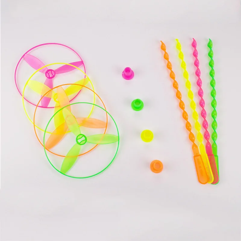 hot sale Creative hand - propelled flying saucer bamboo dragonfly children toys
