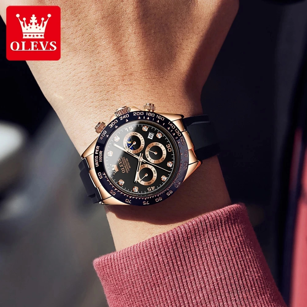 OLEVS Fashion Waterproof Sports Auto Date Wristwatches Relogio Hombre Luxury High Quality Quartz Watch for