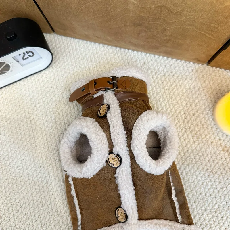 2024 High Quality Winter Pet Clothing Windproof Thick Plus Velvet Warm Clothes Jacket Outdoor Comfortable Dog Coat