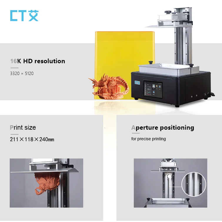 New 16k Ultra High Definition Acrylic 3d Printer Mini Industrial grade Desktop 3d Printer For Printing Toys