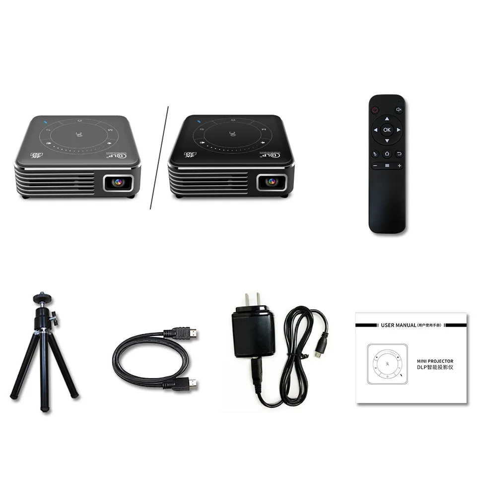  Умный мини мобильный кинопроектор Беспроводной Wi-Fi HD удобный 1920*1080P2021