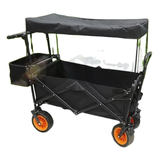 Collapsible Folding Wagon Outdoor Beach Shopping Garden Cart with Wheels