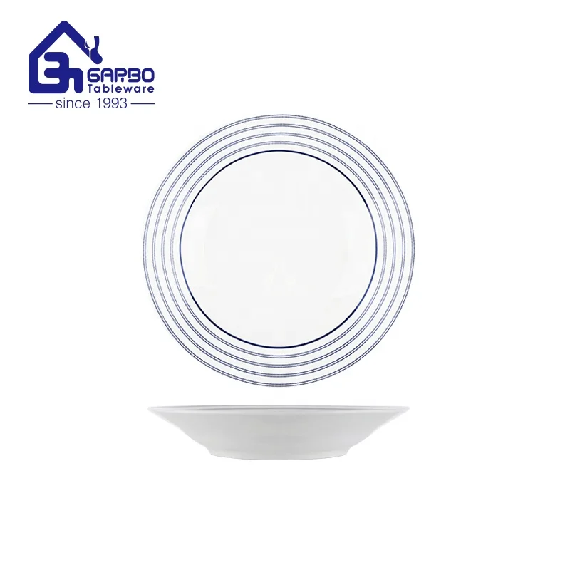 210mm under-glazed round new bone china dinner plate for wholesale with competitive price and fast delivery