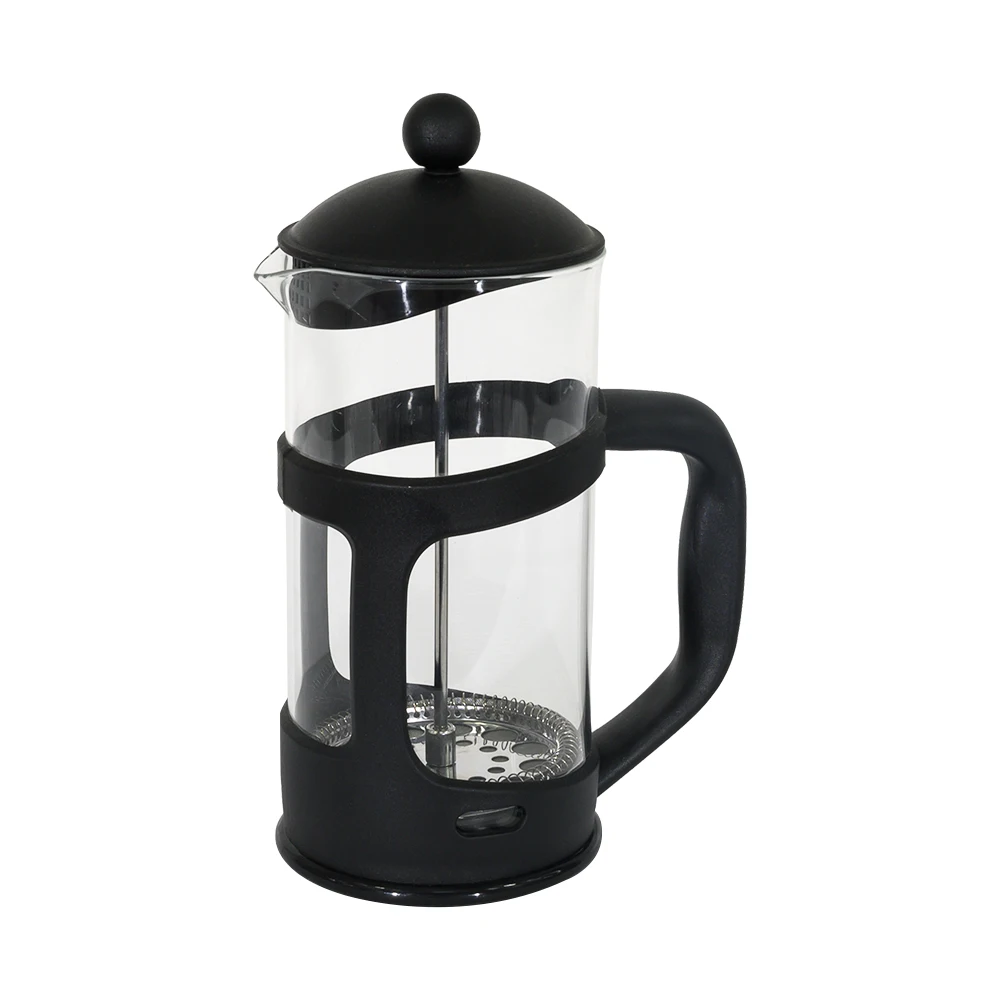 
High quality sustainable 1L coffee pot plastic High Boroilicate glass French coffee press with lid 