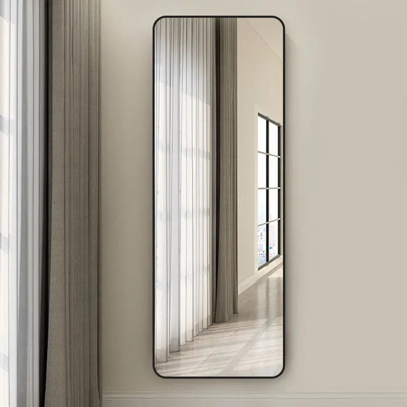 European Style Full-Length Standing Mirror aluminum alloy Frame Bathroom Home Decor  Wall Floor Full Body Long Mirror miroir