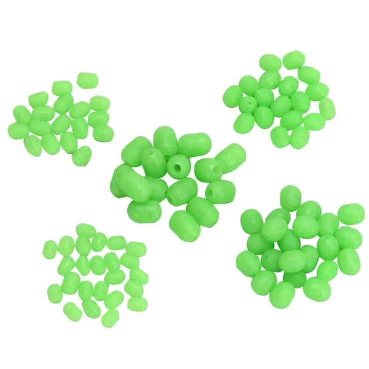 WEIHE 1000pcs/bag Cylindrical luminous soft plastic block bead carp fishing lure accessories