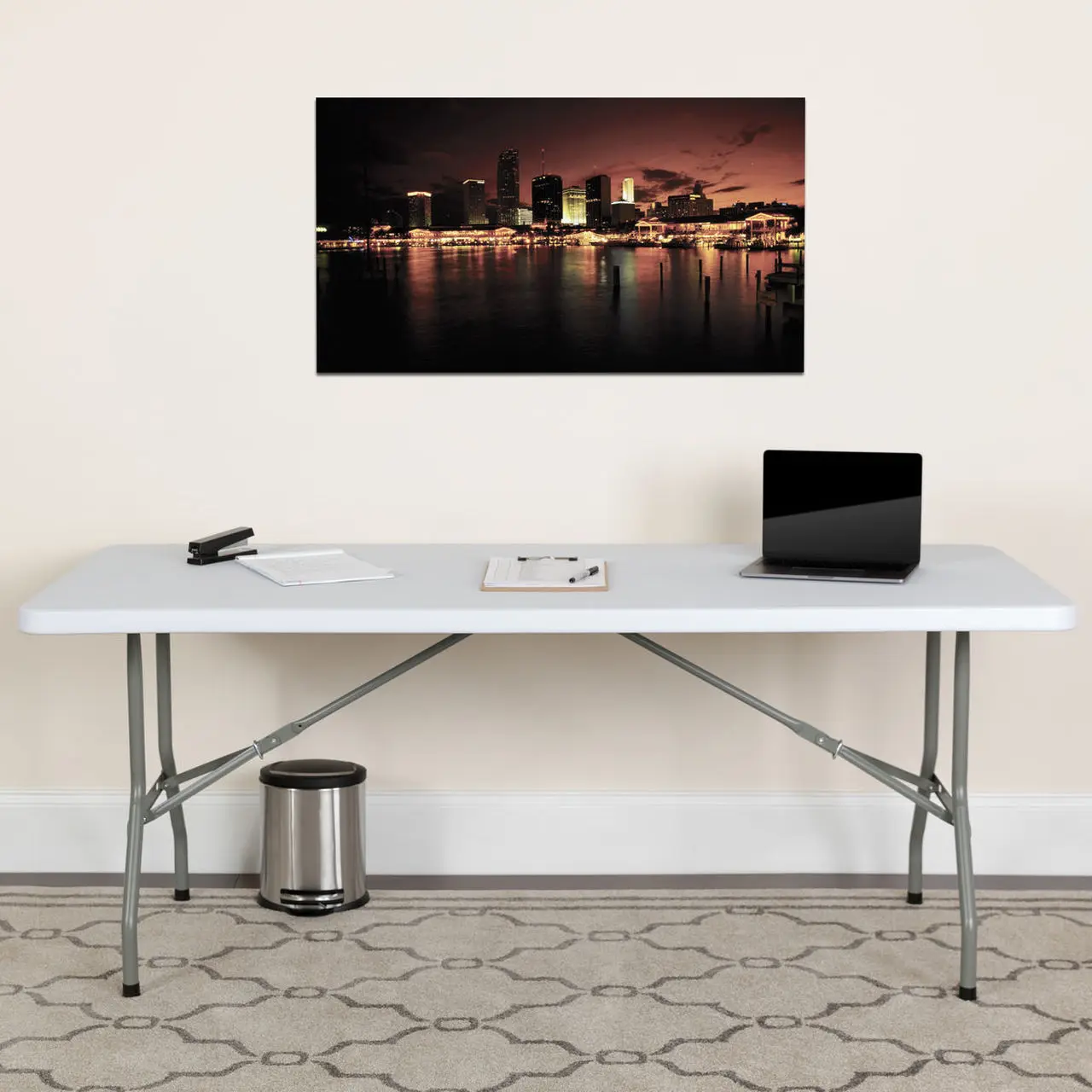 Portable Outdoor Plastic 6ft Folding Rectangular Table