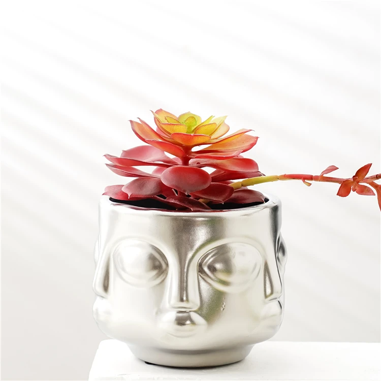 Садовые украшения в форме головы Будды горшки для суккулентов креативные керамические цветов оптом