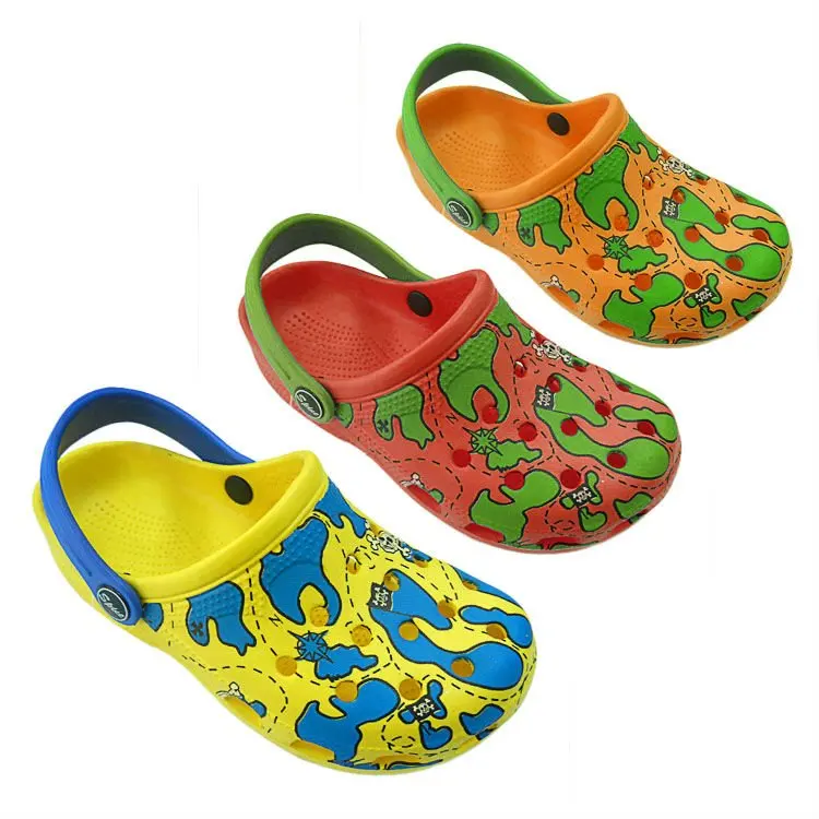 
new design OEM stylish colorful printed waterproof mens rubber plastic garden health clogs shoes 