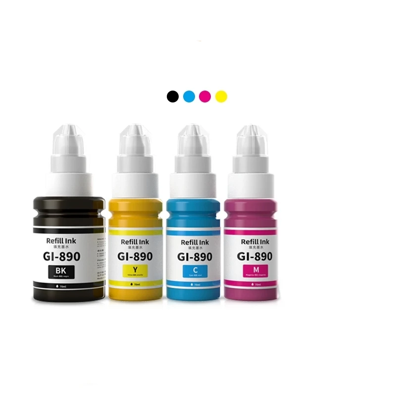 GI-890 Premium Compatible Color Water Based Bottle Refill Ink for Canon Pixma G1800 G1810 G4800 Printer