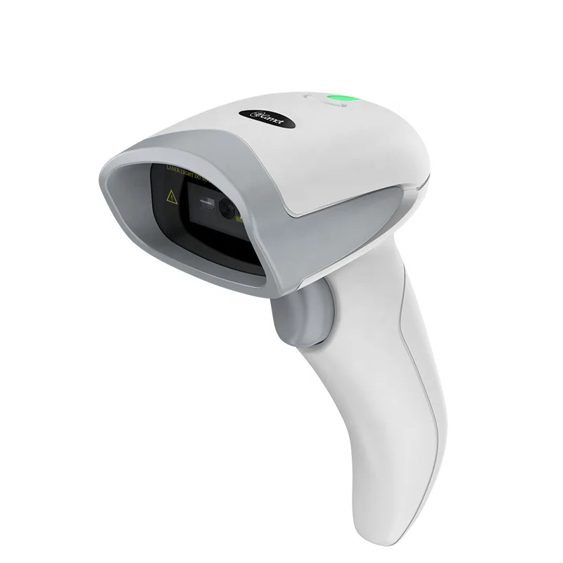 High Speed White 1D 2D Code Scanning Wired Barcode Scanner For Express Logistics