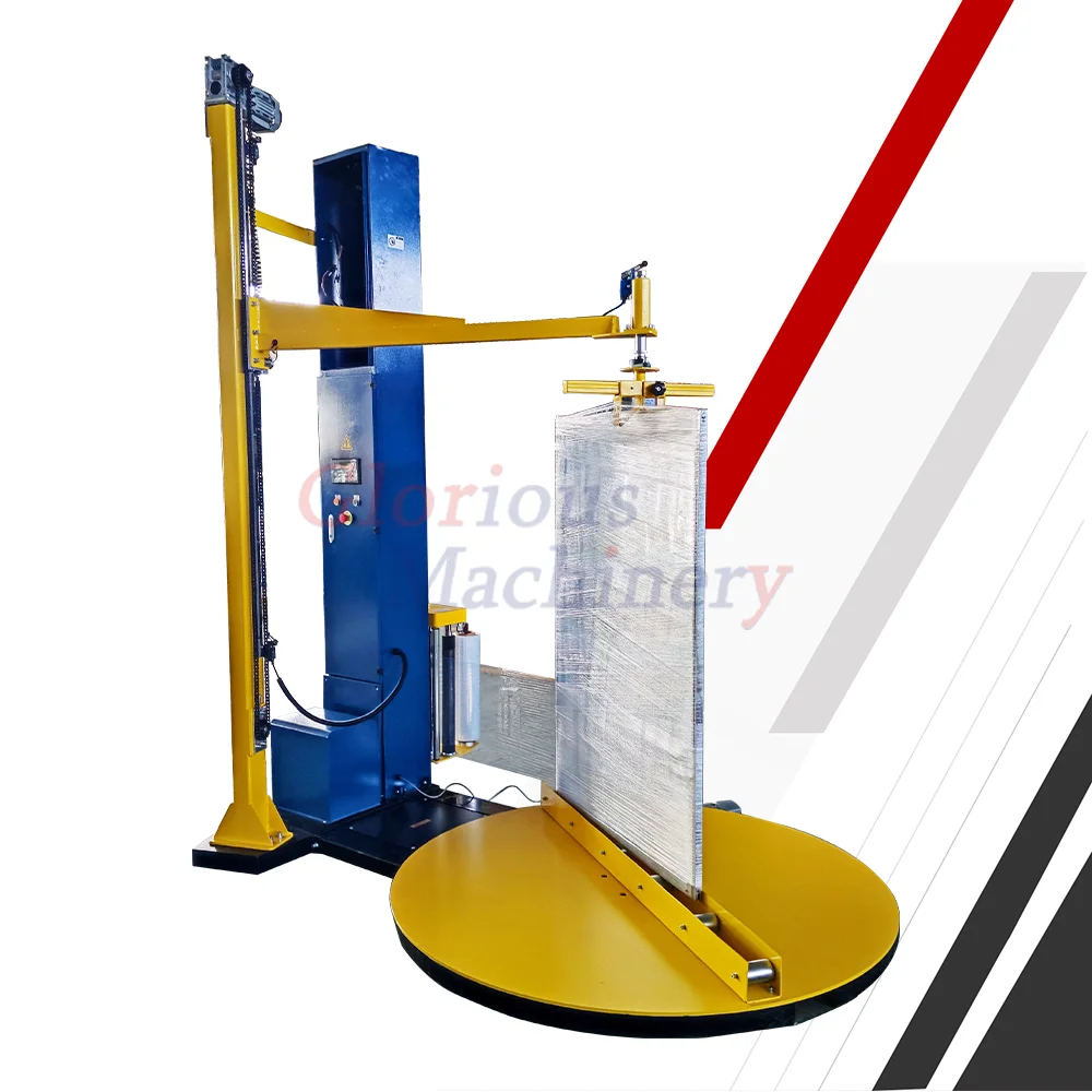 Pallet Stretch Wrapping Machine Automatic Cut Film Function Pallet Wrap Rewinding Machine