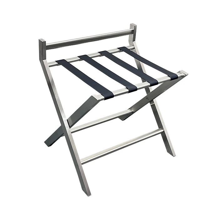 Stainless steel luxury luggage rack for hotel and hospitality industry