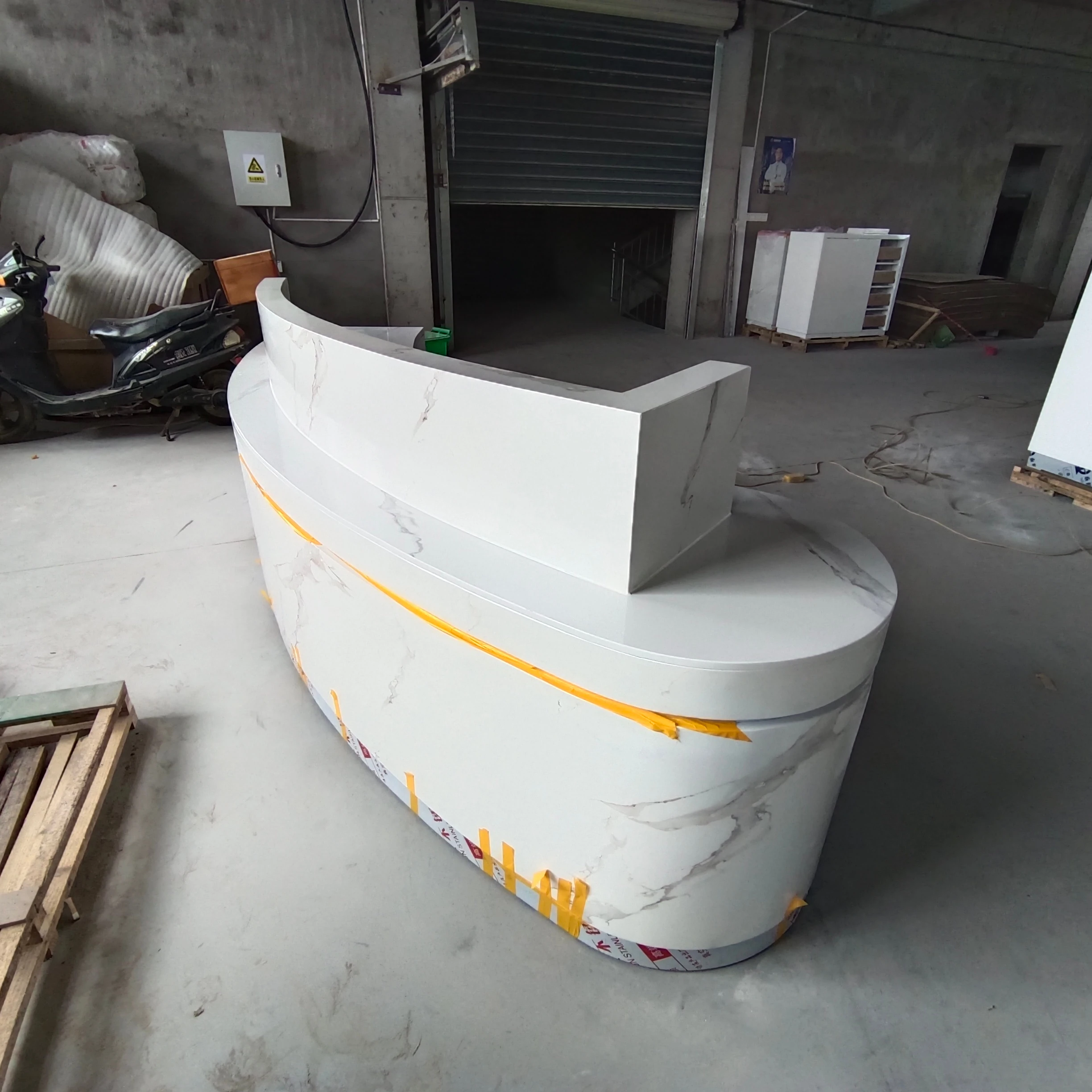 Promotional reception desk various styles durable beauty salon furniture desk custom hotel reception desk wholesale