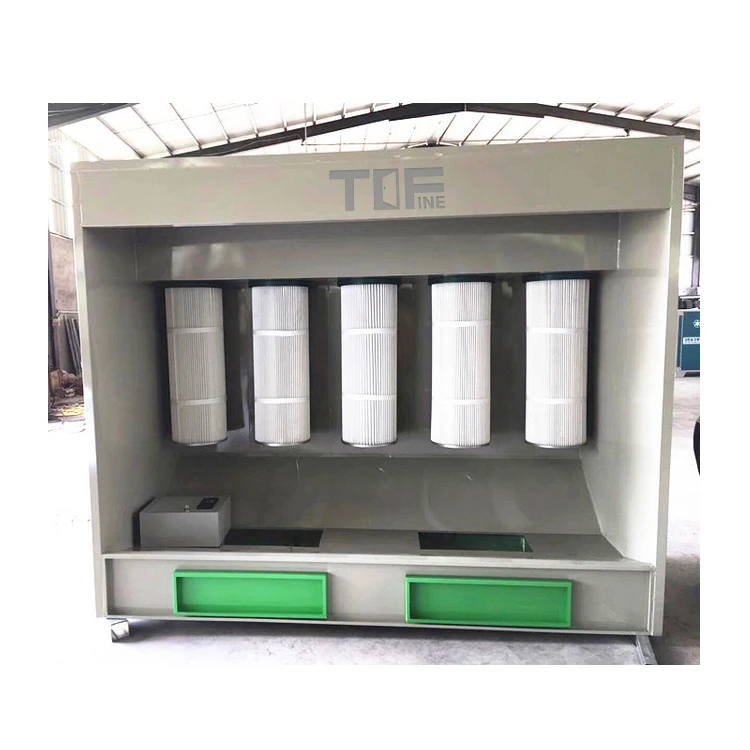 Manual electrostatic powder coating Booth with powder recycling function