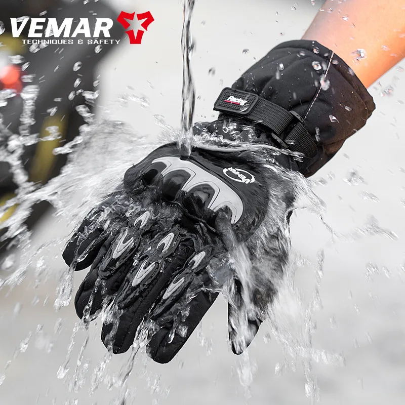 Зимние теплые перчатки SUOMY 100% водонепроницаемые ветрозащитные Guantes Para Moto мотоциклетные велосипедные гоночные