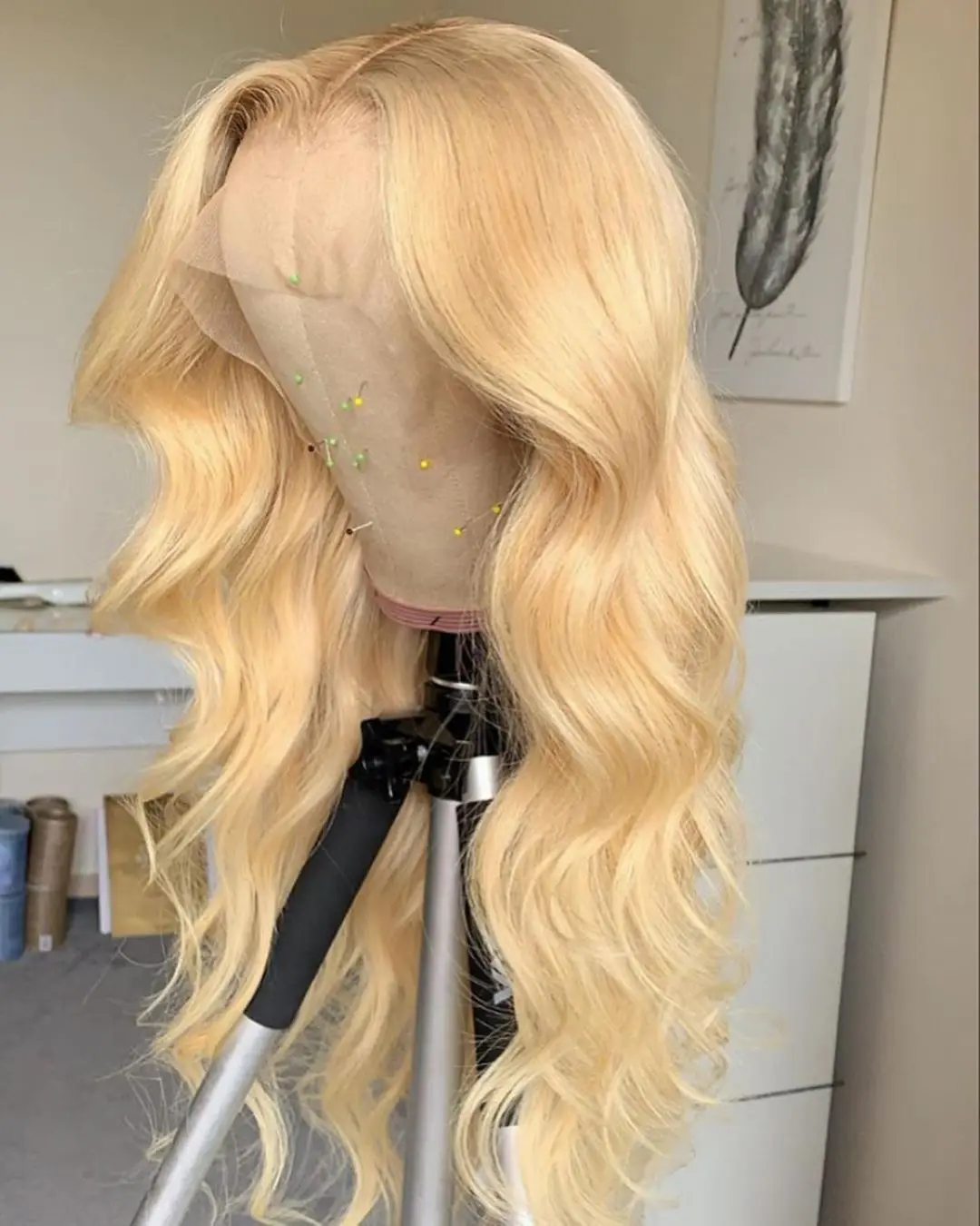 
Latest design 100% human virgin sexy lady hair long lasting high quality factory direct sale Spiral curl lace front wig 