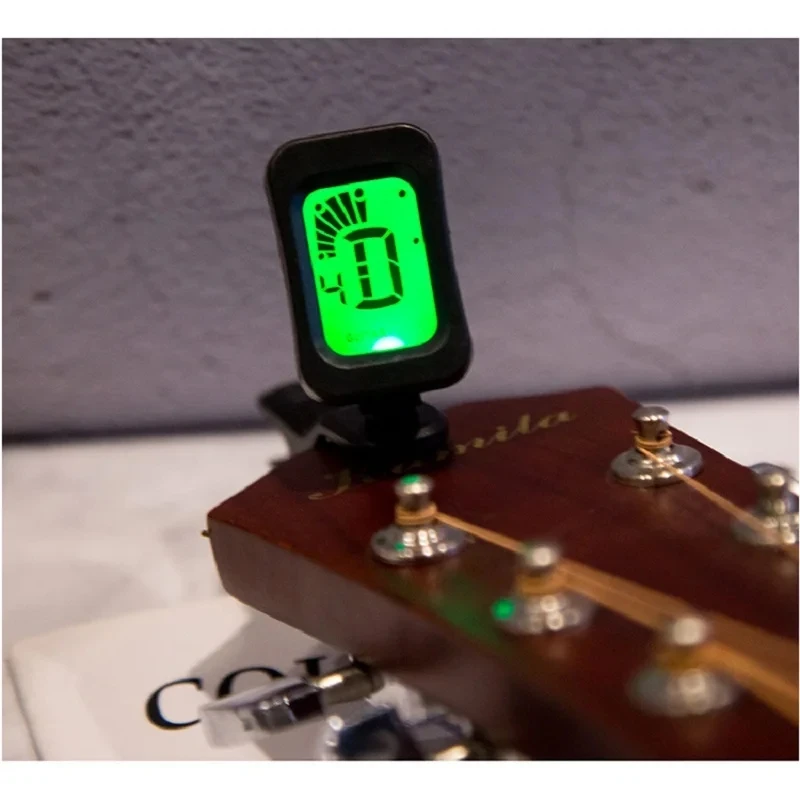 Digital Clip-on Electric Tuner Guitar Bass Ukulele Violin Universal Tuner LCD Screen Rotatable Accurate Tuning