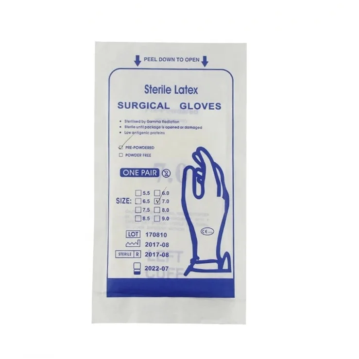 Medical Grade Powder-Free Latex Surgical Gloves Disposable Sterile Gloves for Medical Use