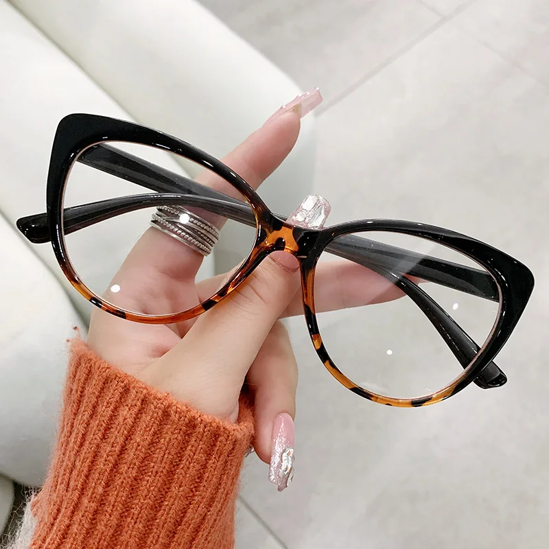 Cat Eye Glasses Frame Female Trend Personality Glasses Fashion Anti Blue Light Glasses