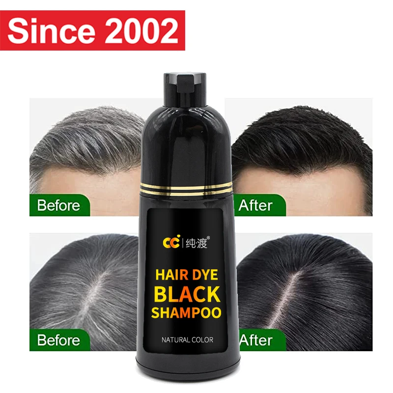 Premium Vegan and Cruelty-Free Semi-Permanent Crystal Dyes Home Use Cover Grey Hair Black Hair Dye Black Shampoo