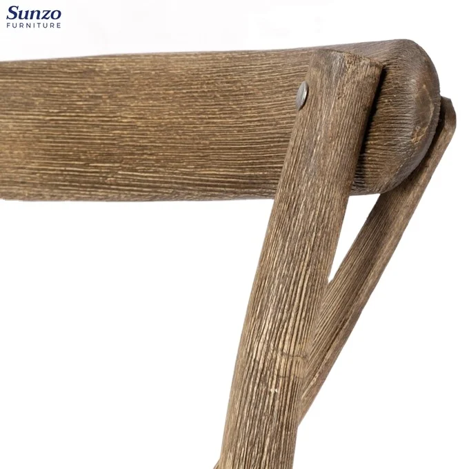 Bistro Restaurant Wood Cross Back Bar Chair Wedding Hotel Furniture X Chair