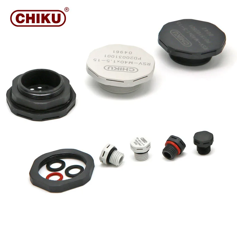 CHIKU M12*1.5 Plastic Air Vent Plug Manual Wire Connector for High-Temperature Media Black and White