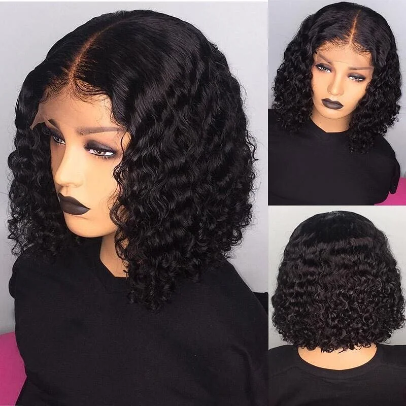 Most Popular T Part Human Hair Wig, Wholesale Price Mink Brazilian Hair Wig, Short Lace front Bob Wigs For All Women