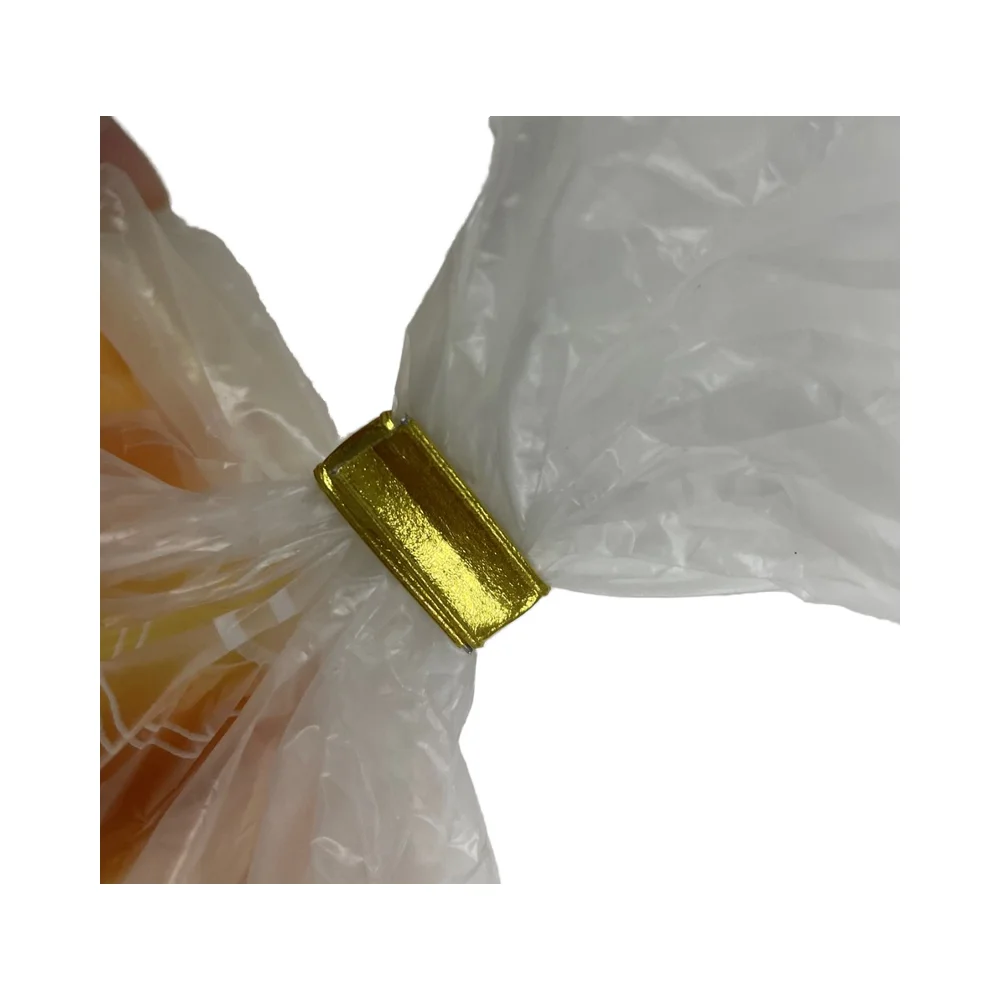 Industrial Paper Double Line Clamp and Twisted Tape for Food Packaging Tin Tie Paper Material 500pcs per bag