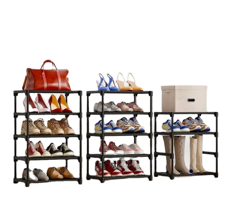 Shoe Rack Sneaker Storage Organizer Cabinet Tower With Non-woven Fabric Cover