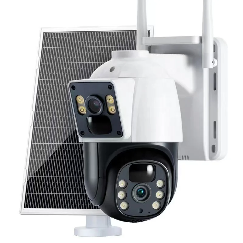 Умная Солнечная система мониторинга без проводов 4 г/Wi-Fi HD две камеры безопасности и солнечная панель