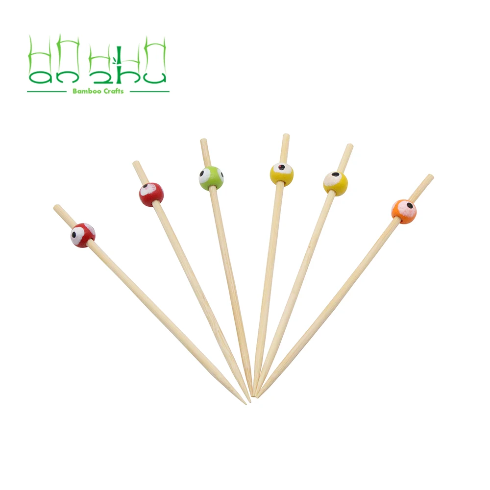 Оптовая продажа высокое качество пищевого использования Одноразовые фруктовые бамбуковые палочки